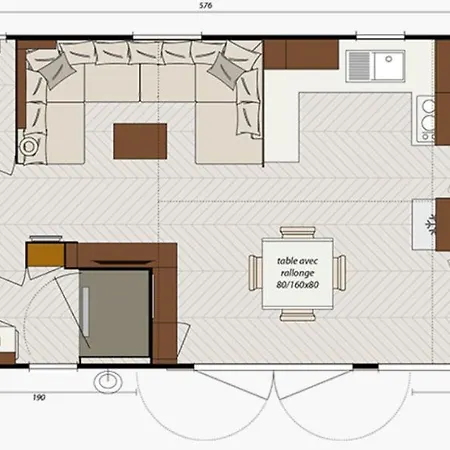 Mobile-home Irm Luxe - 3 Ch Camping 4* A * 꽁드리유